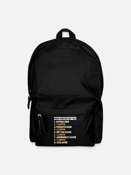 Campen Camping Camper Geschenk - Rucksack - Schwarz