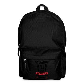 Installateur Beruf Wasserinstallateur Geschenk - Rucksack - Schwarz - Vorne