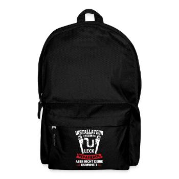 Installateur Beruf Anlagenmechaniker Geschenk - Rucksack - Schwarz - Vorne