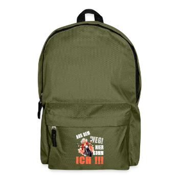 Aus dem Weg Hier Komm Ich Oma - Rucksack - Olivgrün - Vorne