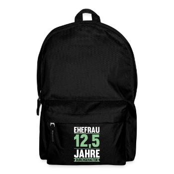 12,5 Jahre Ehe Ehefrau Petersilien Hochzeit Gesche - Rucksack - Schwarz - Vorne