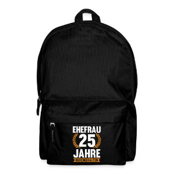 25 Jahre Ehe Ehefrau Silberhochzeit Geschenk - Rucksack - Schwarz - Vorne