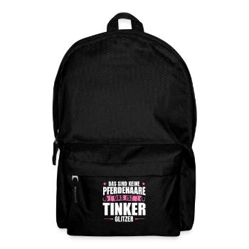 Tinker Pferd Reiter Geschenk - Rucksack - Schwarz - Vorne