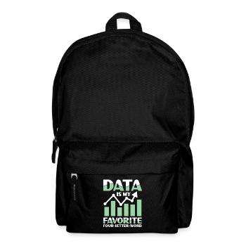 Data Is My Favorite Four Letter Word - Rucksack - Schwarz - Vorne