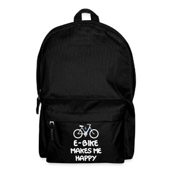 E Bike Makes Me Happy - Backpack - black - Front