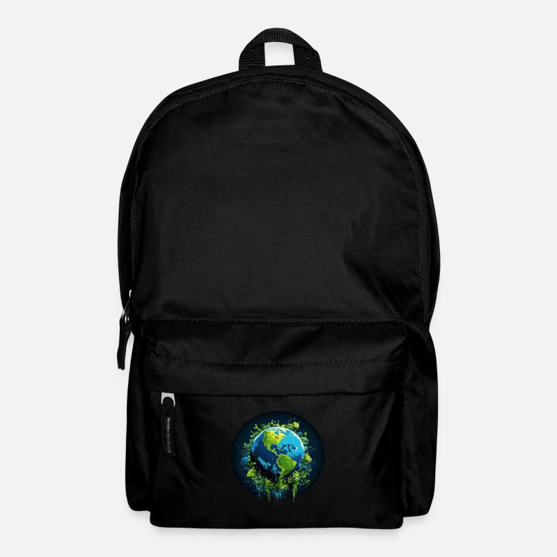 Respektier Muttererde Unseren Planeten Natur - Rucksack - Schwarz