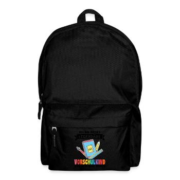 Kindergarten Vorschule Vorschulpädagoge Geschenk - Rucksack - Schwarz - Vorne