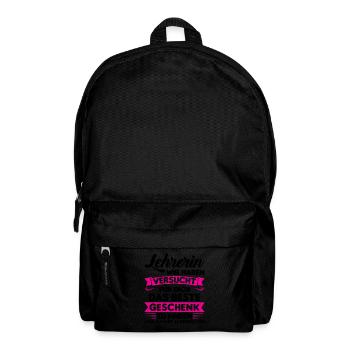 Lehrer Lehrerin Schule Geschenk - Rucksack - Schwarz - Vorne
