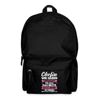 Chef Chefin Geschenk - Rucksack - Schwarz - Vorne