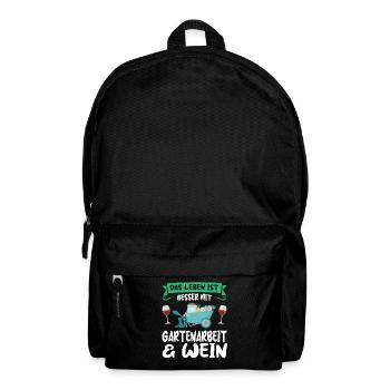 Gartenarbeit Wein Gartenbau Geschenk - Rucksack - Schwarz - Vorne