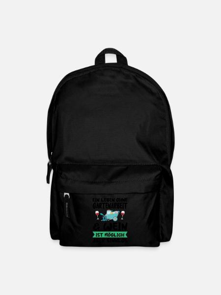 Gartenarbeit Wein Gärtnerei Geschenk - Rucksack - Schwarz