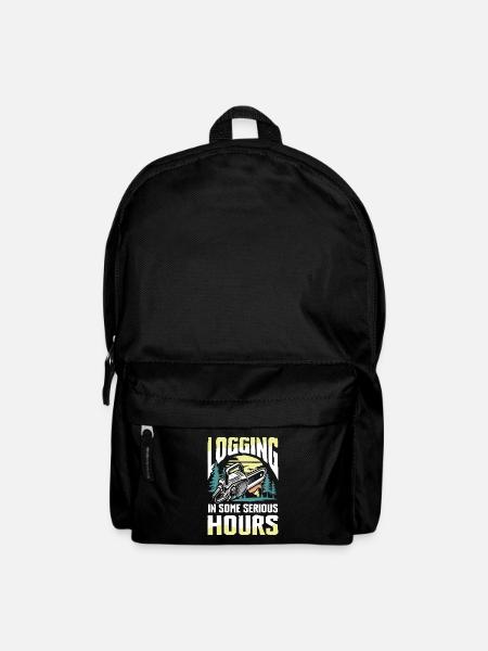Logging In Some Serious Hours - Rucksack - Schwarz