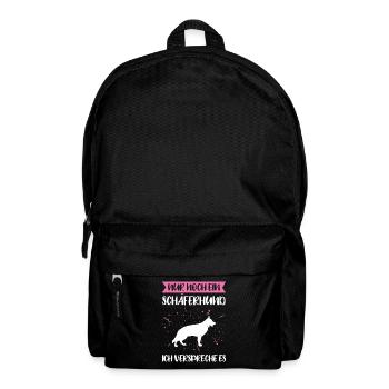 Schäferhund Hund Hundehalter Geschenk - Rucksack - Schwarz - Vorne