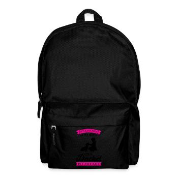 Dackel Hund Dachshund Geschenk - Rucksack - Schwarz - Vorne