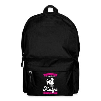 Katze Haustier Katzen Geschenk - Rucksack - Schwarz - Vorne