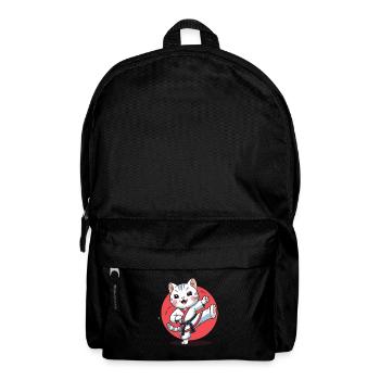Karate Cat Funny Martial Arts Motif for - Backpack - black - Front