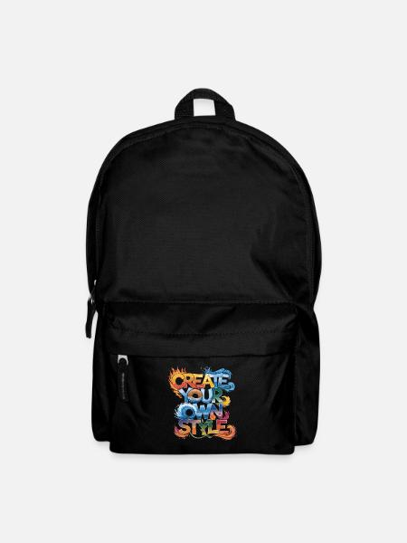 Gestalte Deinen Eigenen Stil Kreativ Farbvielfalt - Rucksack - Schwarz