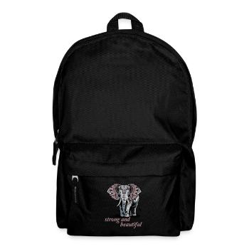 Stark Und Schön Elefant Mandala Kunst - Rucksack - Schwarz - Vorne