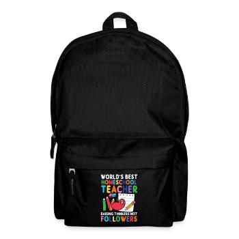World's Best Homeschool Teacher - Raising - Backpack - black - Front