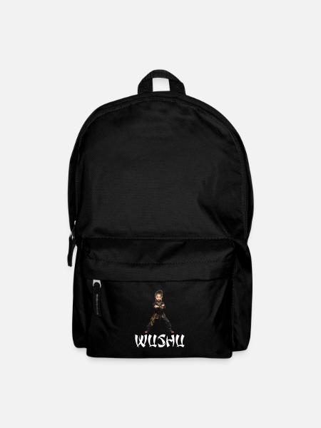 Proud Wushu Fighter with Dragon Motif - Backpack - black