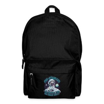Pug-Stronaut Auf Mondmission: Melde Mich Zum - Rucksack - Schwarz - Vorne