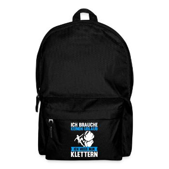 Berge Klettern Kletter Geschenk - Rucksack - Schwarz - Vorne