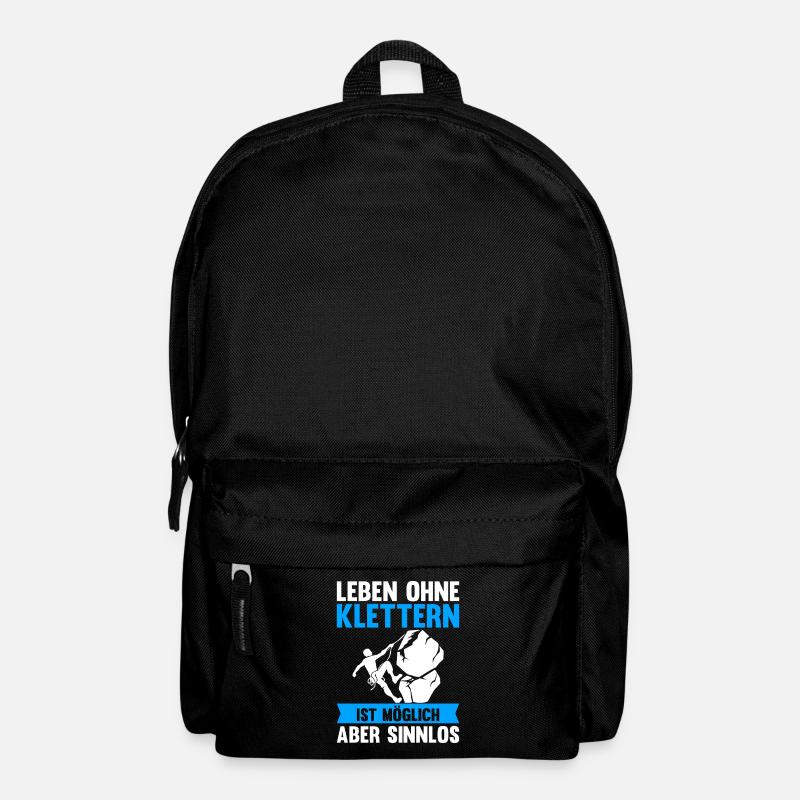 Berge Klettern Kletter Geschenk - Rucksack - Schwarz