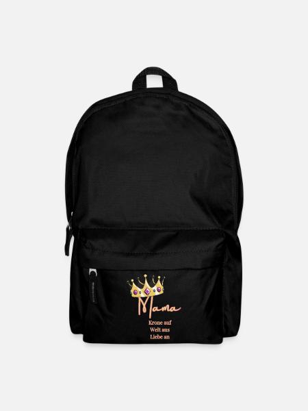 For me you always wear the crown - Mom, Queen! - Backpack - black