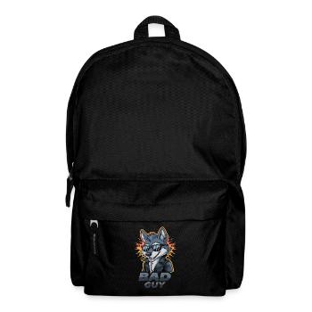 Cooler Wolf Mit Sonnenbrille Und Lederjacke - Bad - Rucksack - Schwarz - Vorne
