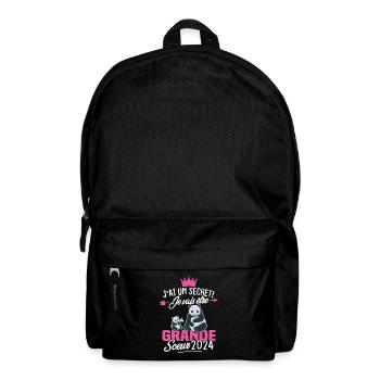 J'ai un secret Je Vais Être Grande Soeur 2024 - Sac à dos - noir - Devant