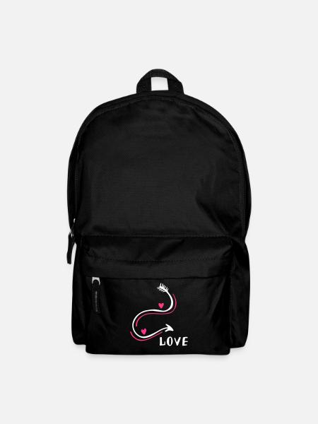 Love Herz Liebe Herzchen Schmetterlinge im Bauch - Rucksack - Schwarz