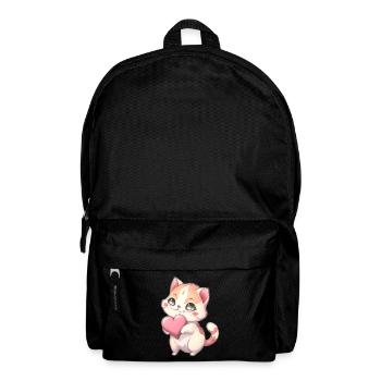 Mignon bébé chat maman enfants T-shirt - Sac à dos - noir - Devant