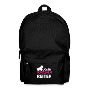 Echte mädchen reiten - Rucksack - Schwarz - Vorne
