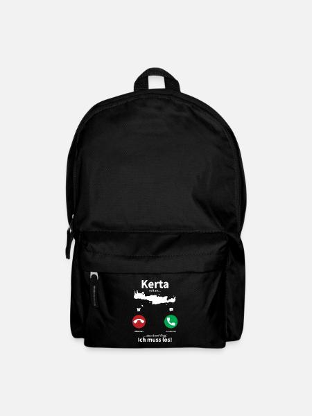 Griechenland Kreta ruft an lustiges Geschenk - Rucksack - Schwarz