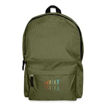Entwicklung des Bogenschießens - Rucksack - Olivgrün - Vorne