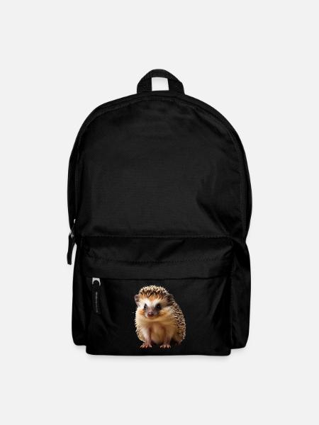 Watch out for hedgehogs in traffic - Backpack - black