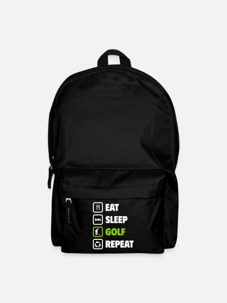 Mangez, dormez, jouez au golf, répétez ! - Sac à dos - noir