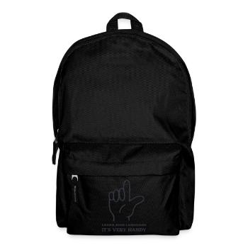 Learn Sign Language It's Very Handy - Backpack - black - Front