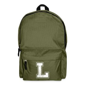 Letter L - Backpack - olive green - Front