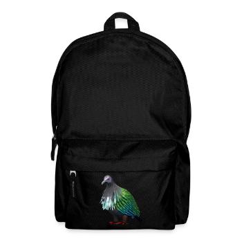 Kragentaube Illustration - Rucksack - Schwarz - Vorne