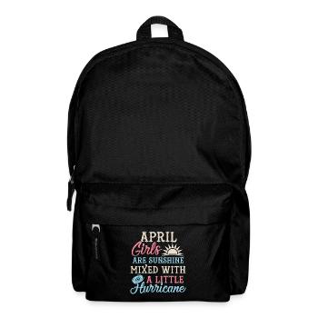 April Girls April Facts Girl Sayings Graphic - Backpack - black - Front