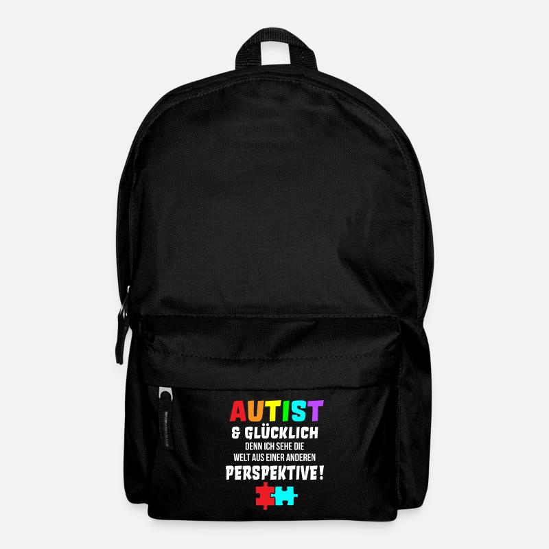 Autist Autismus Spruch süß Asperger Geschenkidee - Rucksack - Schwarz