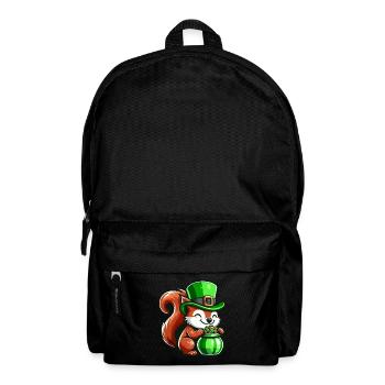 Conception de bande dessinée écureuil mignon de la Saint-Patrick - Sac à dos - noir - Devant