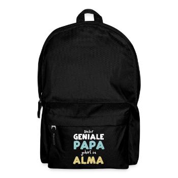 Dieser Geniale Papa Gehört Zu Alma - Rucksack - Schwarz - Vorne