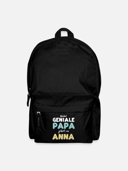 Dieser Geniale Papa Gehört Zu Anna - Rucksack - Schwarz