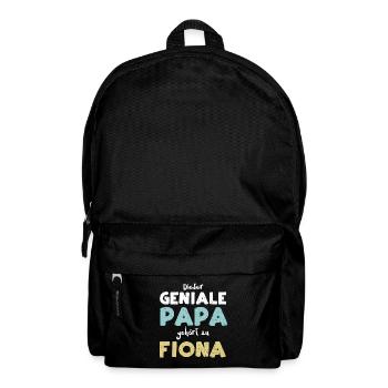 Dieser Geniale Papa Gehört Zu Fiona - Rucksack - Schwarz - Vorne