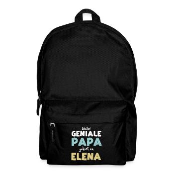 Dieser Geniale Papa Gehört Zu Elena - Rucksack - Schwarz - Vorne
