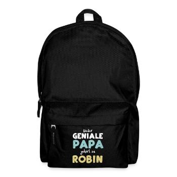 Dieser Geniale Papa Gehört Zu Robin - Rucksack - Schwarz - Vorne