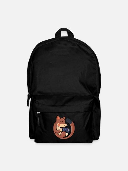 niedliches Hermelin, Spieler, Spielgeschenk, Schlafspiel wiederholen - Rucksack - Schwarz