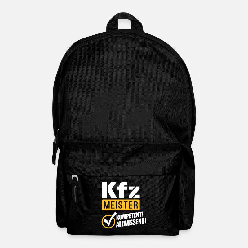 Kfz Meister Kompetenz (Schriftzug) - Rucksack - Schwarz